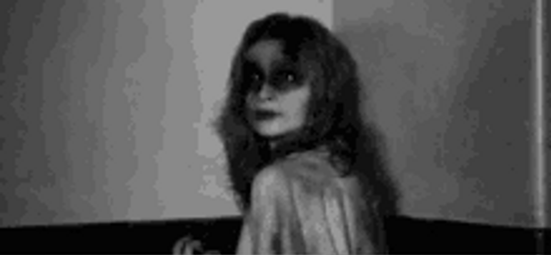 Horror White Lady Scream GIF