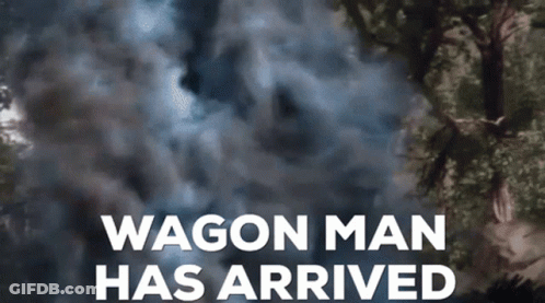 Horse Carriage Pulled By Walrus And Bison GIF