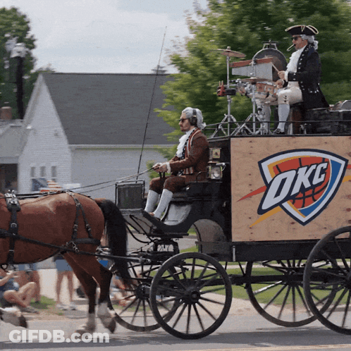 Horse Drawn Carriage With OKC Logo GIF