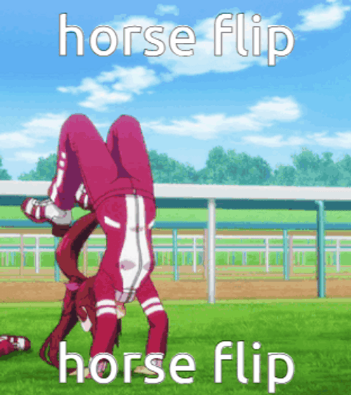 Horse Flip Tokai Teio GIF