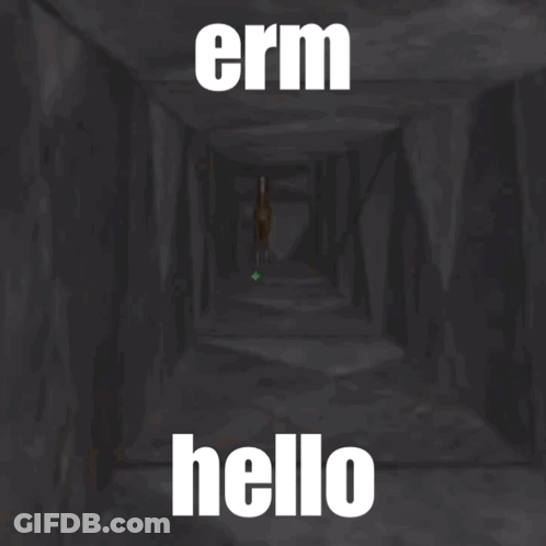 Horse In Dark Tunnel Saying Erm Hello GIF
