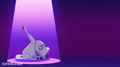 Horse Laying On Ground In Spotlight GIF