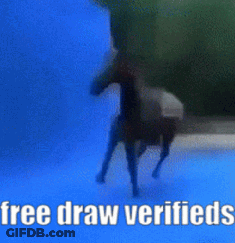 Horse On Blue Background Free Draw GIF
