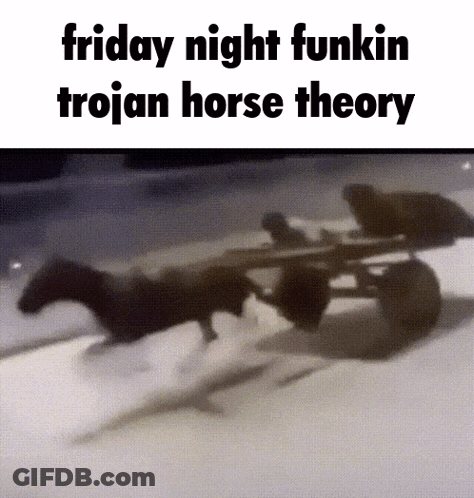 Horse Pulling Cart Friday Night Funkin Trojan Horse Theory GIF