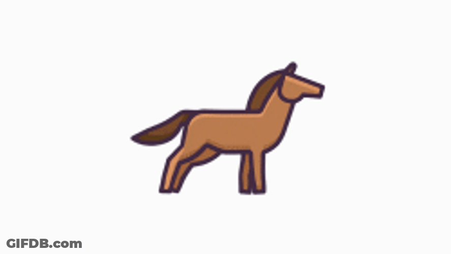 Horse Running Animation Illustration GIF
