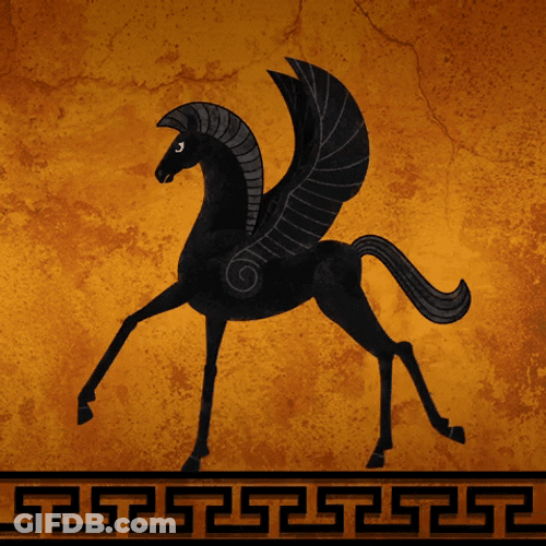 Horse Running Art GIF