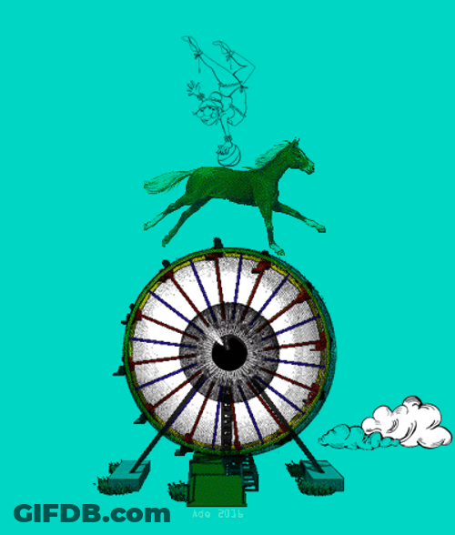 Horse Running Carousel GIF