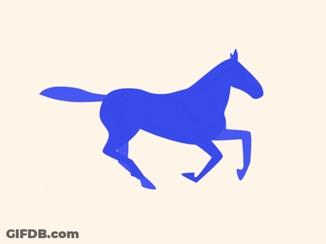 Horse Running Pony Artwork GIF