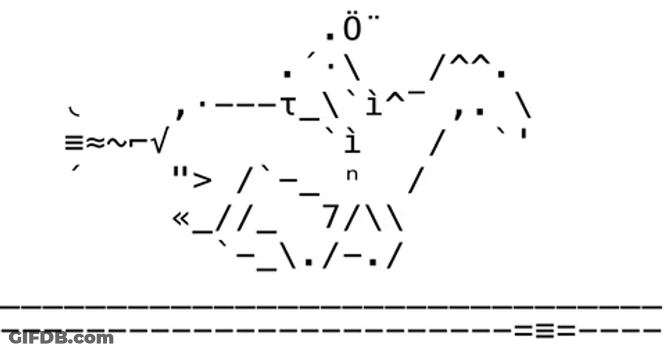 Horse Running Text Graphics GIF