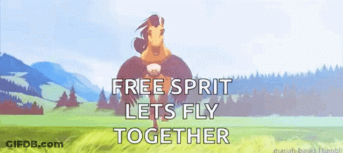 Horse Running Through Field Free Spirit Lets Fly GIF