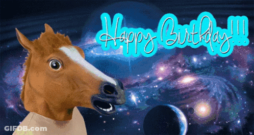Horse Saying Happy Birthday GIF