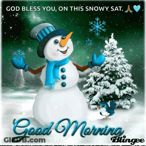 Horse Standing In Snow Good Morning GIF