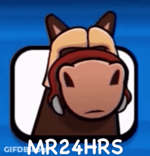 Horse With Mr24hrs Text GIF
