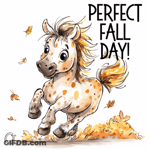 Horse With Perfect Fall Day GIF