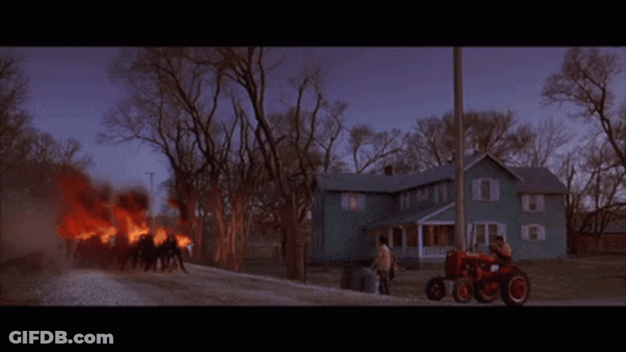 Horses On Fire Mars Attacks GIF