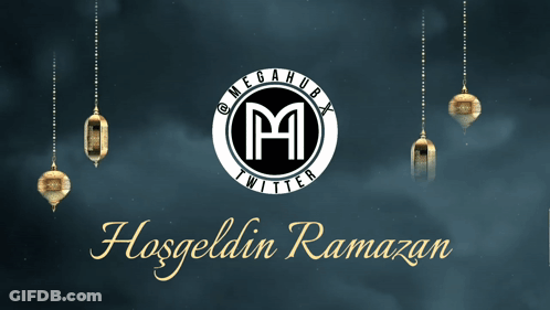 Hoşgeldin Ramazan Greeting Card With Megahub Logo GIF