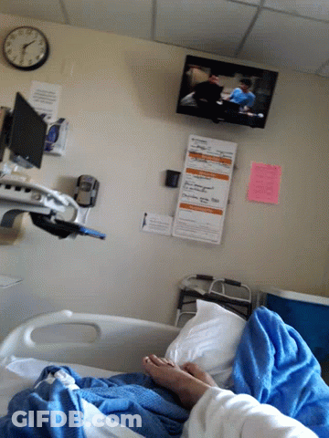 Hospital Room With Emergency Sign GIF