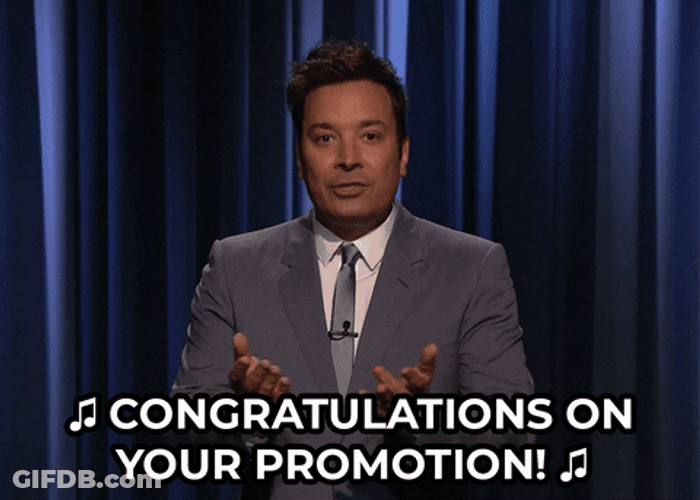 Host Jimmy Fallon Congratulation On Your Promotion GIF