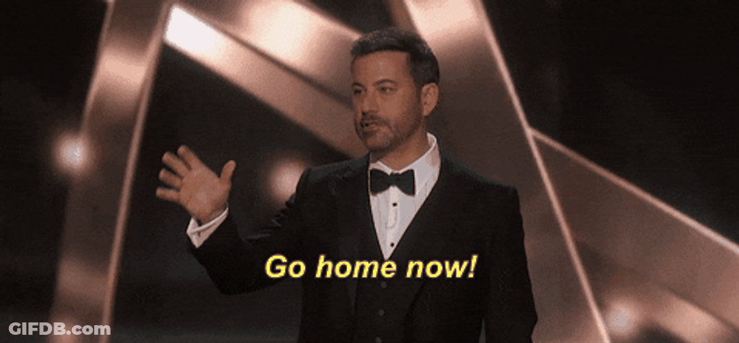 Host Jimmy Leave Now GIF