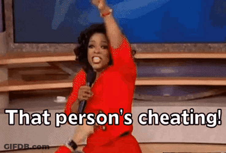 Host Oprah Winfrey That Person Is Cheating GIF