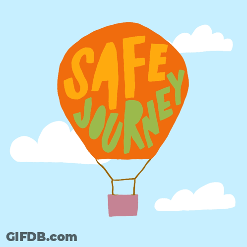 Hot Air Balloon Safe Journey GIF