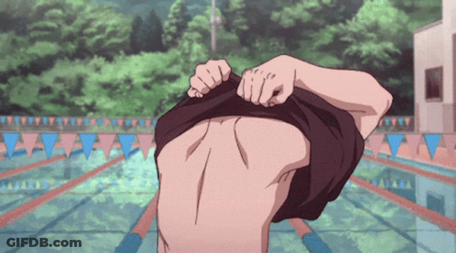 Hot Anime Boy Topless Kasai GIF