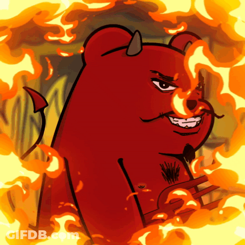 Hot As Hell Burning Bull GIF