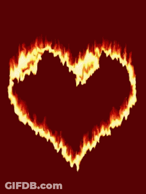 Hot As Hell Heart Fire GIF
