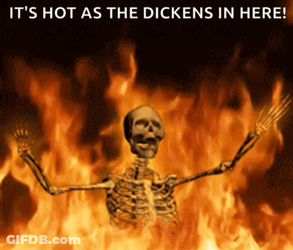 Hot As Hell Skeleton Burning GIF