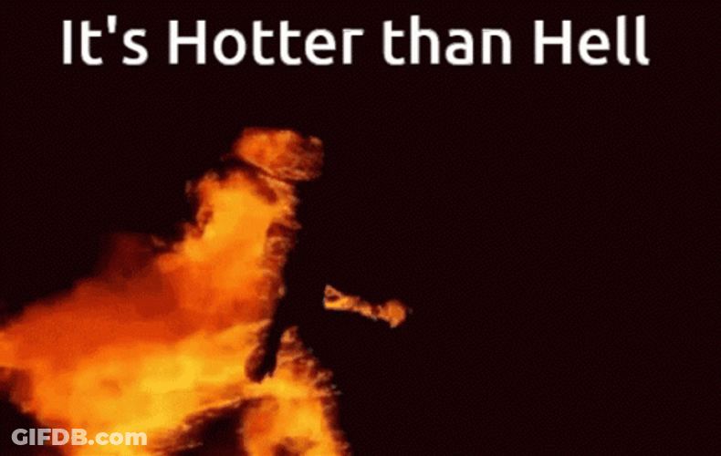 Hot As Hell Walking While Burning GIF