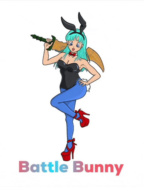 Hot Bulma Sexy Pose Battle Bunny GIF