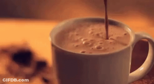 Hot Chocolate Being Poured Into Mug GIF