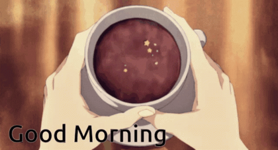 Hot Coffee Good Morning Anime GIF
