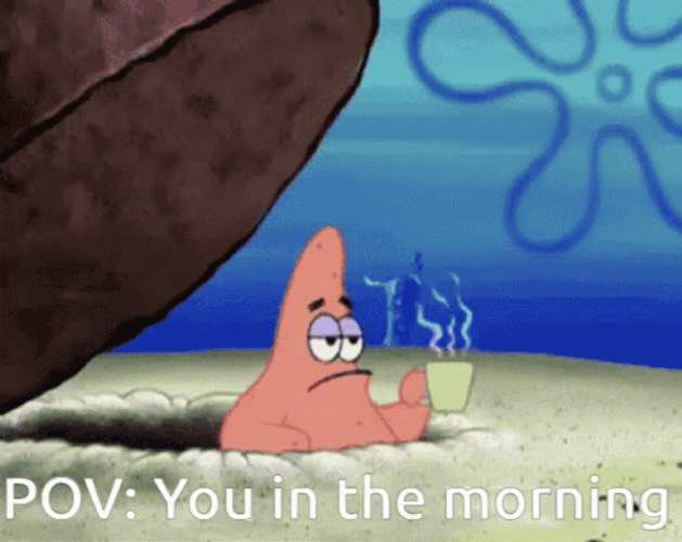 Hot Coffee Patrick Meme GIF