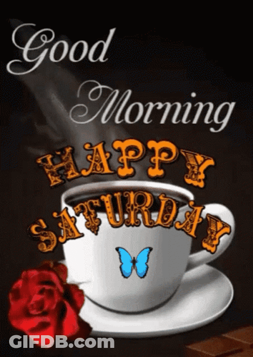 Hot Coffee Saturday Blessings GIF
