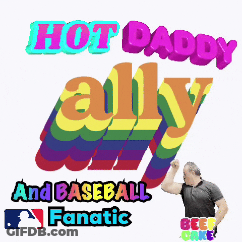 Hot Daddy Ally Baseball Fanatic Poster GIF