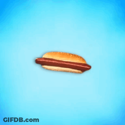 Hot Dog On Bun GIF