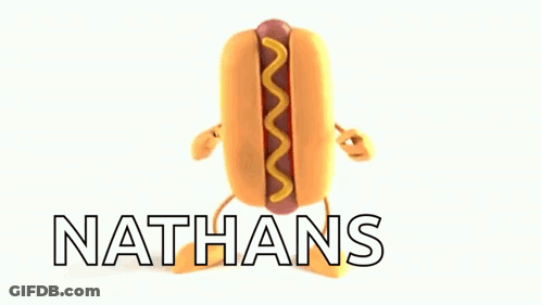 Hot Dog With Arms And Legs Nathans GIF