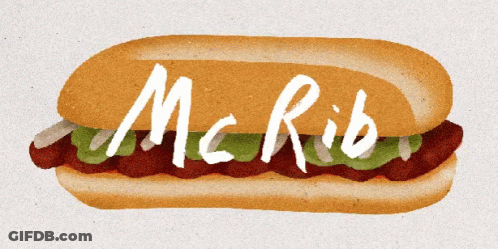 Hot Dog With McRib GIF