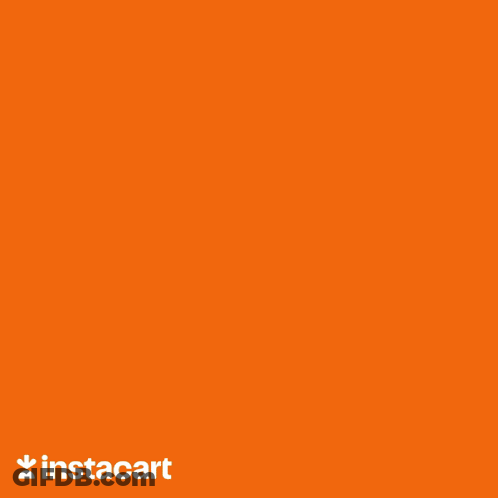 Hot Dogs With Instacart On Orange Background GIF