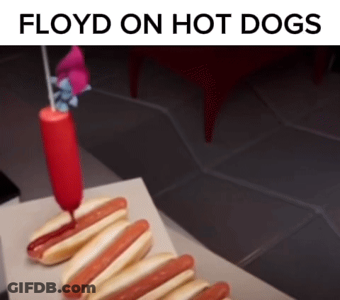 Hot Dogs With Ketchup And Floyd GIF