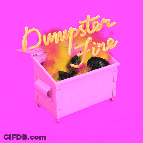 Hot Dumpster Garbage Fire GIF