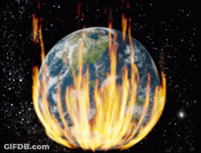 Hot Earth Burning Fire GIF