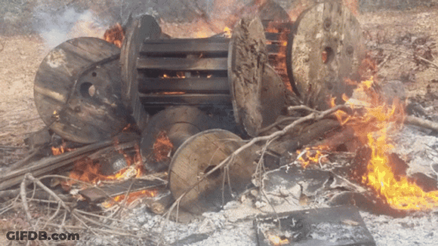 Hot Flaming Crash And Burn GIF
