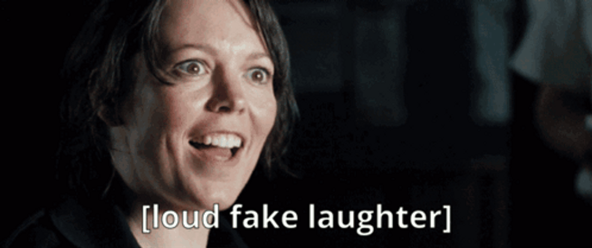 Hot Fuzz Loud Fake Laughter GIF