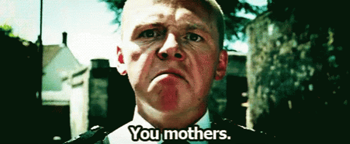 Hot Fuzz You Mothers Scene GIF