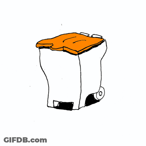 Hot Garbage Compost Man Stock GIF