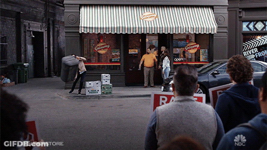 Hot Garbage Mess Superstore Scene GIF
