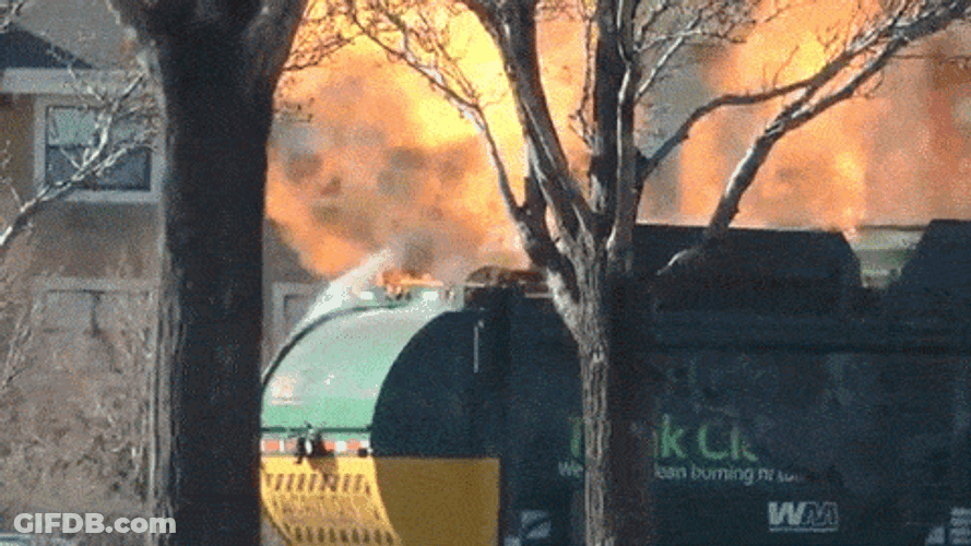 Hot Garbage On Fire GIF