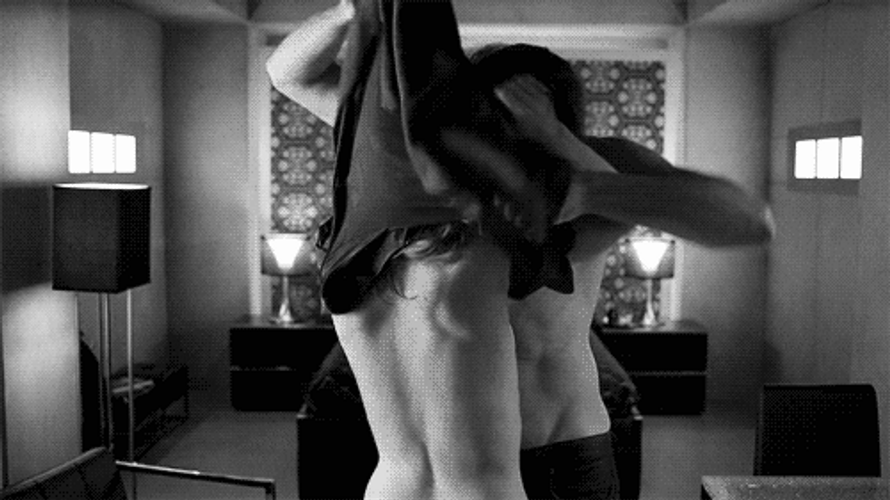 Hot Love Strip Tease Kiss GIF